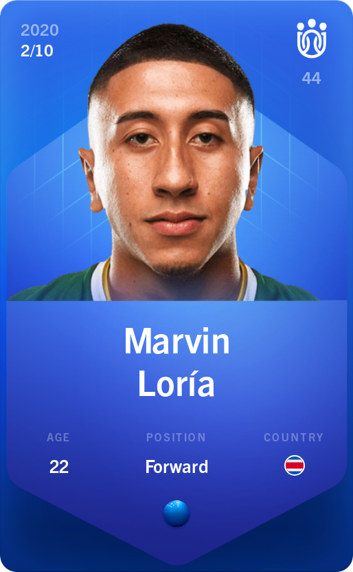 Sorare - Sorare Official - Marvin Loría 2020-21 • Super Rare 2/10 - NFT # 94177036178551623689747253773193720583144618794813251154382498240241998142372
