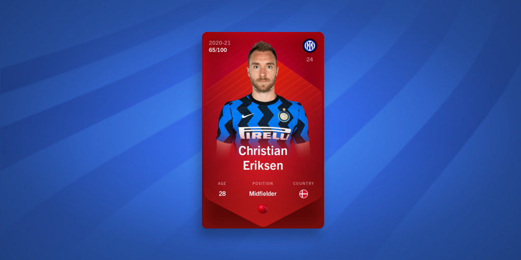 Christian Eriksen 2020-21 • Rare 65/100