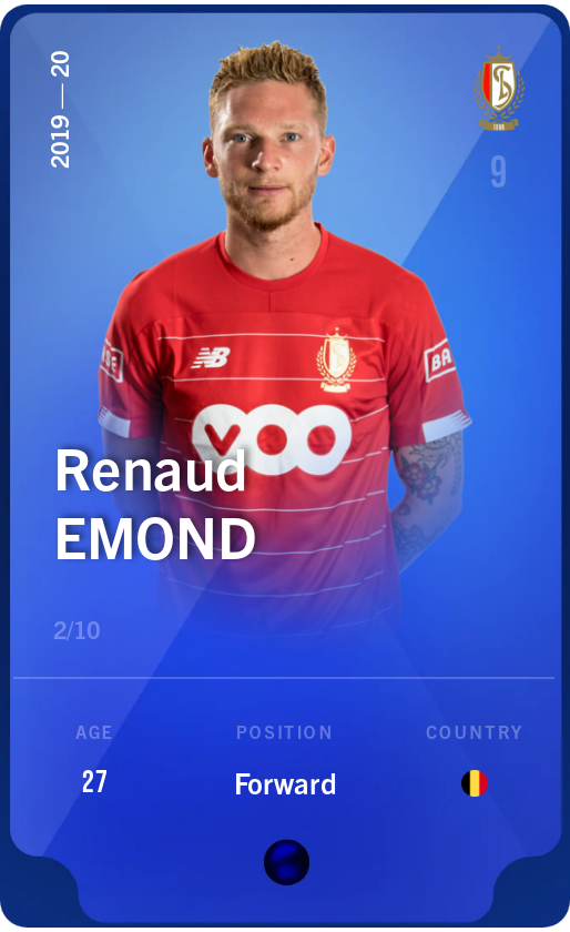 Sorare - Sorare Official - Renaud Emond 2019-20 • Super Rare 2/10 - NFT # 54132984972330949818955091191208016812418000276439250052307110313303054431295