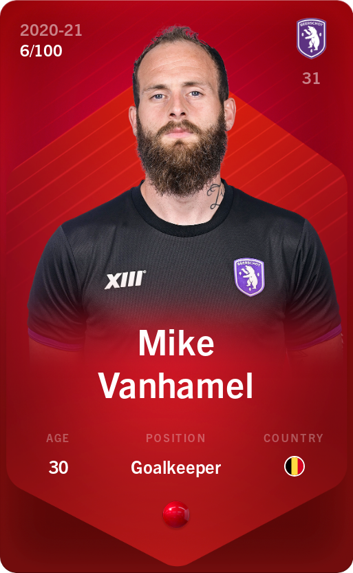 Sorare - Sorare Official - Mike Vanhamel 2020-21 • Rare 6/100 - NFT # 72880083582905757514258342842655316639272388960153435632436346281858973631806