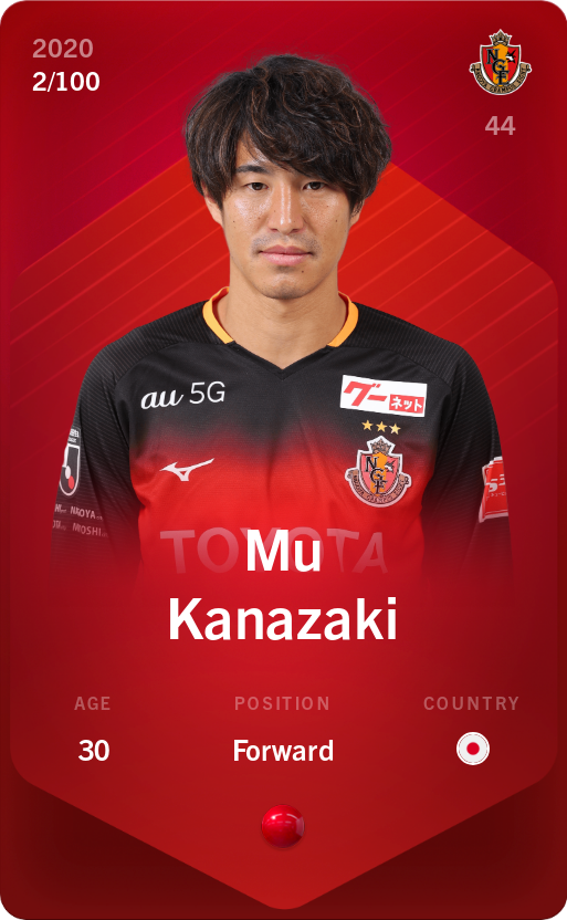Sorare - Sorare Official - Mu Kanazaki 2020-21 • Rare 2/100 - NFT # 42006487423362910720178988906137579189349755967811056395180110674057960944969