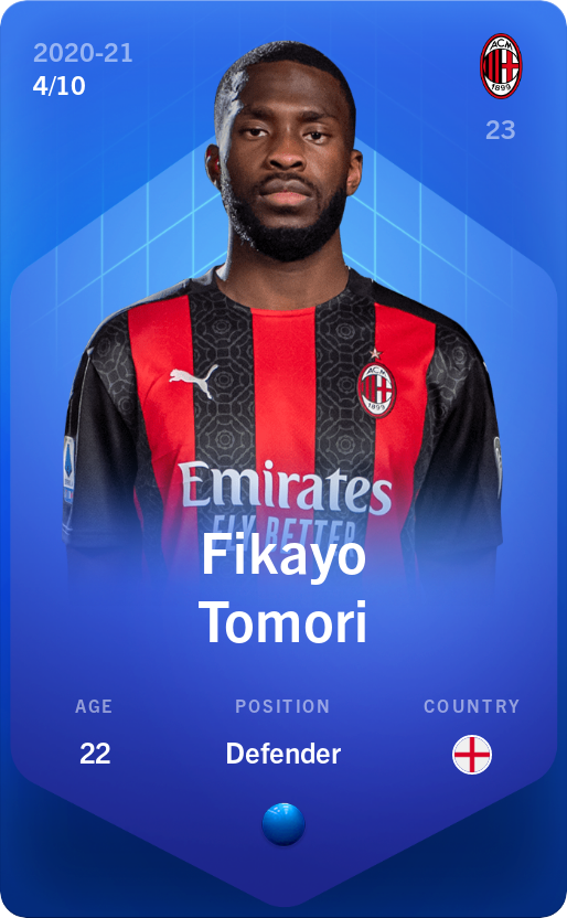 Sorare - Sorare Official - Fikayo Tomori 2020-21 • Super Rare 4/10 - NFT # 102391302062405942084611427030237226322453678483578347944863750267182727192658