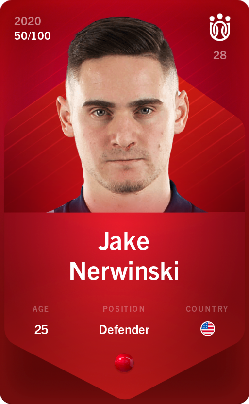 Sorare - Sorare Official - Jake Nerwinski 2020-21 • Rare 50/100 - NFT # 100842938288900342004058762729980084281507592044643144366679712156688584426879