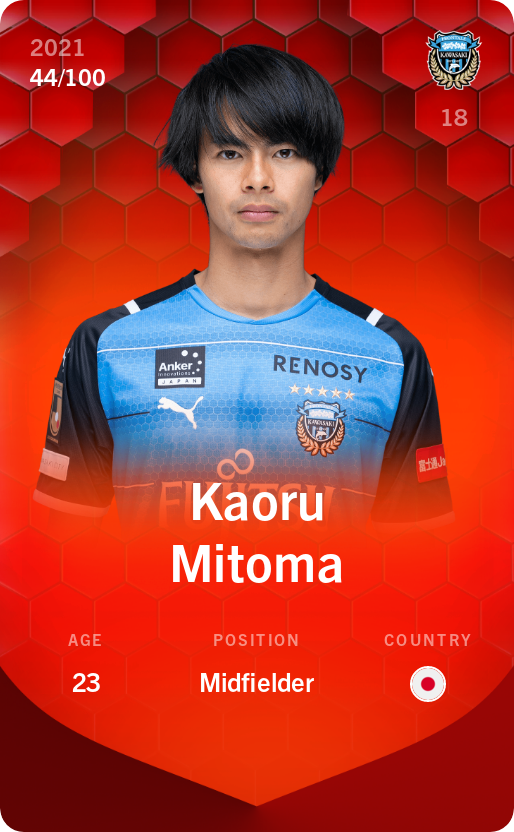 Sorare - Sorare Official - Kaoru Mitoma 2021-22 • Rare 44/100 - NFT # 106924884862961177279668973556382043596654400915835695230060609584559139358224