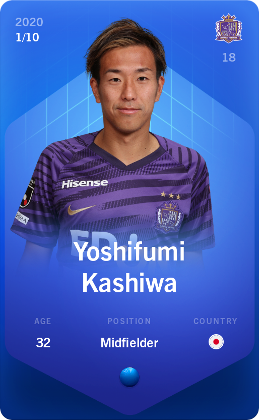 Sorare - Sorare Official - Yoshifumi Kashiwa 2020-21 • Super Rare 1/10 - NFT # 44060916348907497740071607036354677353192326741523821223255340185225349905946