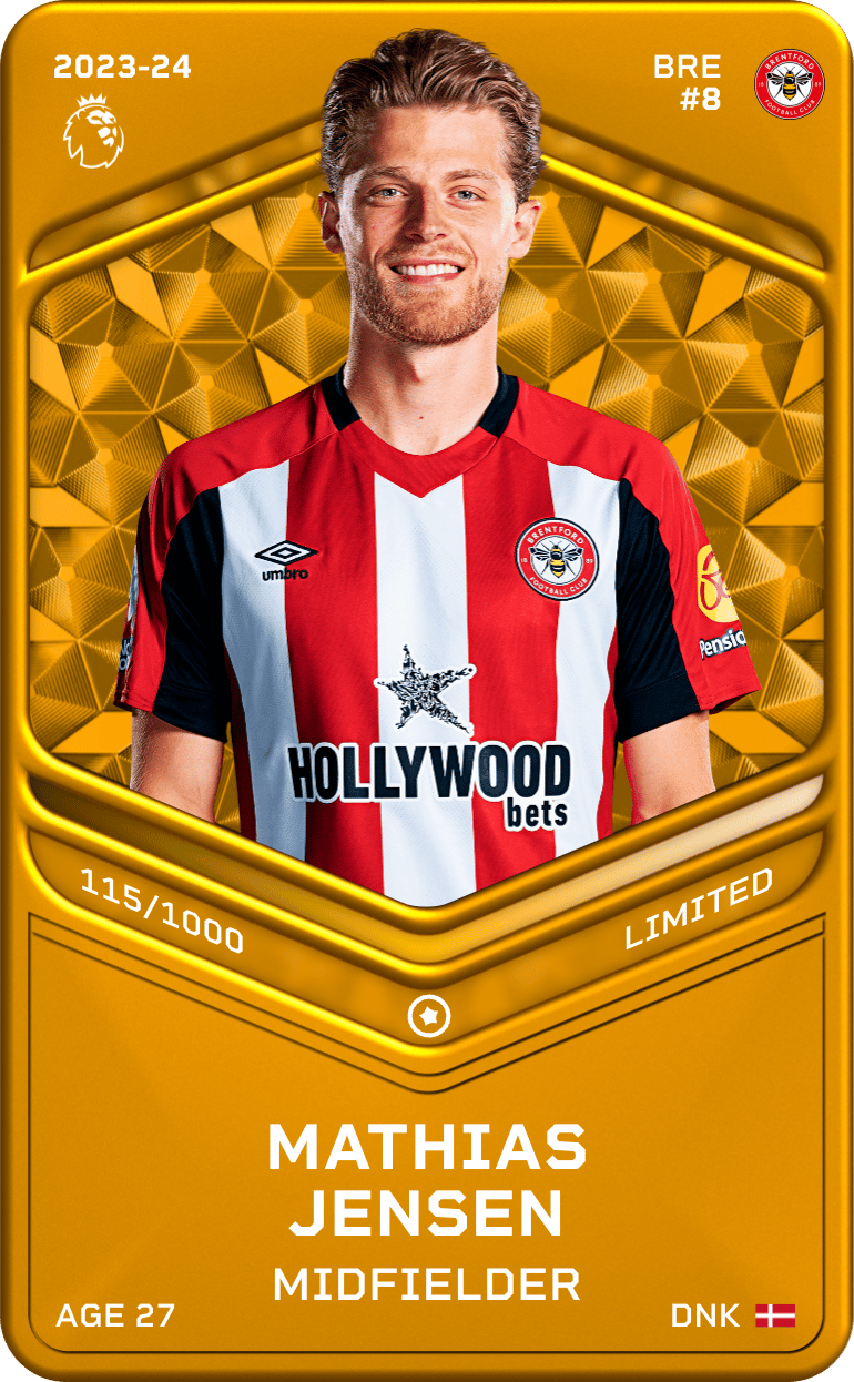 Mathias Jensen 2023-24 • Limited 115/1000