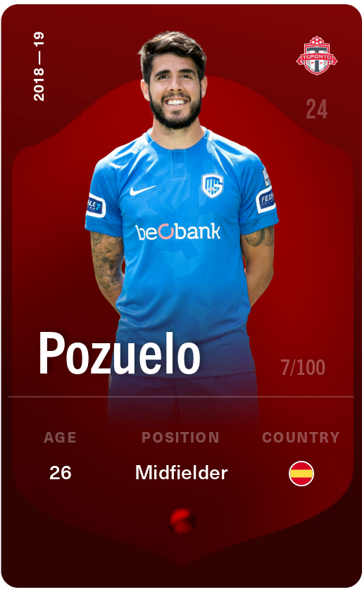 Sorare - Sorare Official - Pozuelo 2018-19 • Rare 7/100 - NFT # 83659185171555110756800923150265240116243822368245176912181058176135624841197