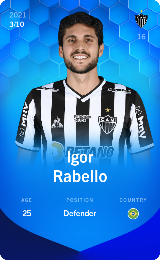 Sorare - Sorare Official - Igor Rabello 2021-22 • Super Rare 3/10 - NFT # 57352887396918798955854600992631560904474404927984447065235930430246928269581