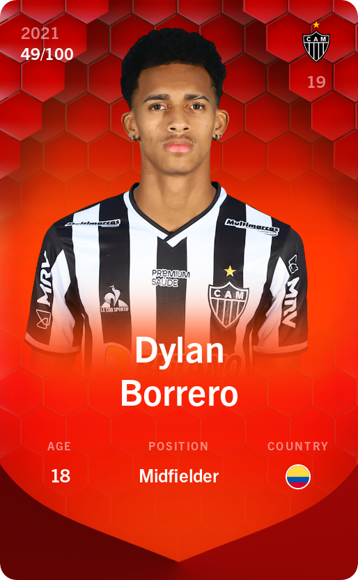 Sorare - Sorare Official - Dylan Borrero 2021-22 • Rare 49/100 - NFT # 58556701214412179626980783125753042788107454798237280903219143587150671585829