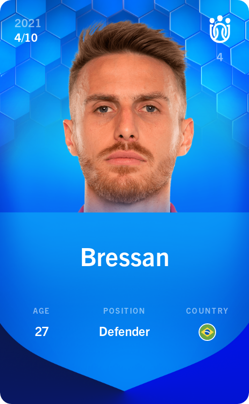 Sorare - Sorare Official - Bressan 2021-22 • Super Rare 4/10 - NFT # 11728190271751141942491439178361119716816467356505344602754315347302412834784