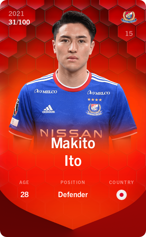 Sorare - Sorare Official - Makito Ito 2021-22 • Rare 31/100 - NFT # 114366191625377478806238865462541589954559123205574377069152919389388313056426