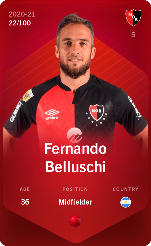Sorare - Sorare Official - Fernando Belluschi 2020-21 • Rare 22/100 - NFT # 67404252997187302869408141475209564822768078948601835588333176683079354798650