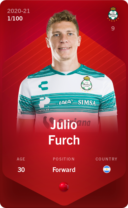 Sorare - Sorare Official - Julio Furch 2020-21 • Rare 1/100 - NFT # 38993007207480442411407599574475126570645753996826740725485824669178770660752