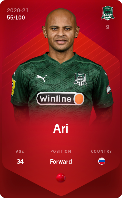 Sorare - Sorare Official - Ari 2020-21 • Rare 55/100 - NFT # 7004190050908748553955866968689994673529422928605639522010915681856755721449