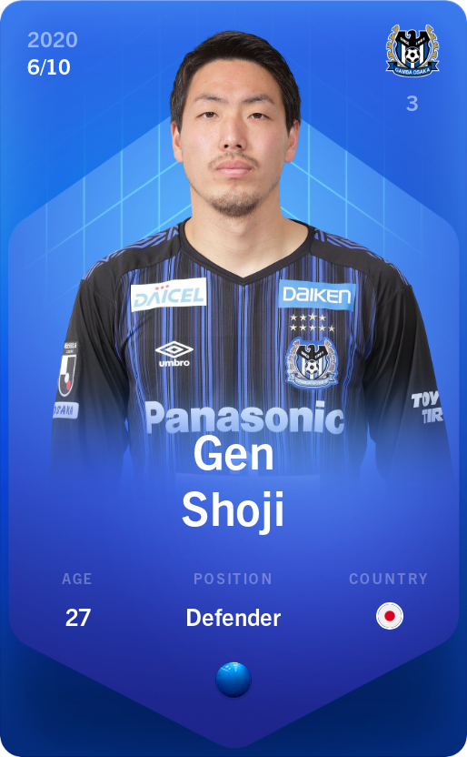 Sorare - Sorare Official - Gen Shoji 2020-21 • Super Rare 6/10 - NFT # 53727571640369167099787193284554522177541255827610121488772760768978179559789