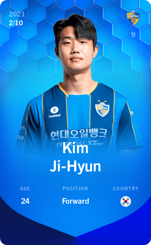 Sorare - Sorare Official - Kim Ji-Hyun 2021-22 • Super Rare 2/10 - NFT # 63418466861897094552800021069462089044654774549253596015376563645300255398917
