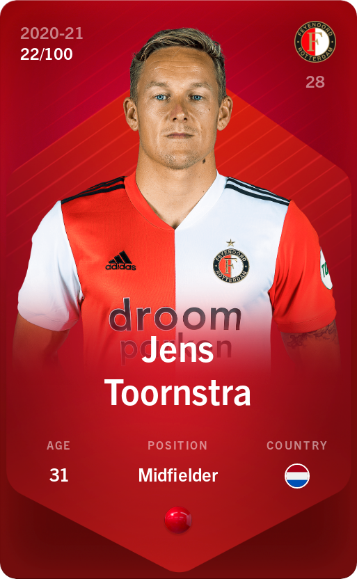 Sorare - Sorare Official - Jens Toornstra 2020-21 • Rare 22/100 - NFT # 107739708373414944560174838563825083294452895253974403403691911379260175640445