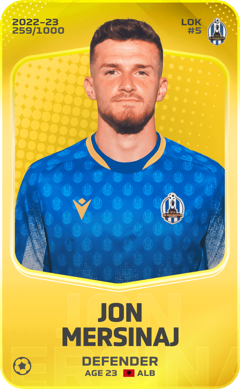 Jon Mersinaj 2022-23 • Limited 259/1000