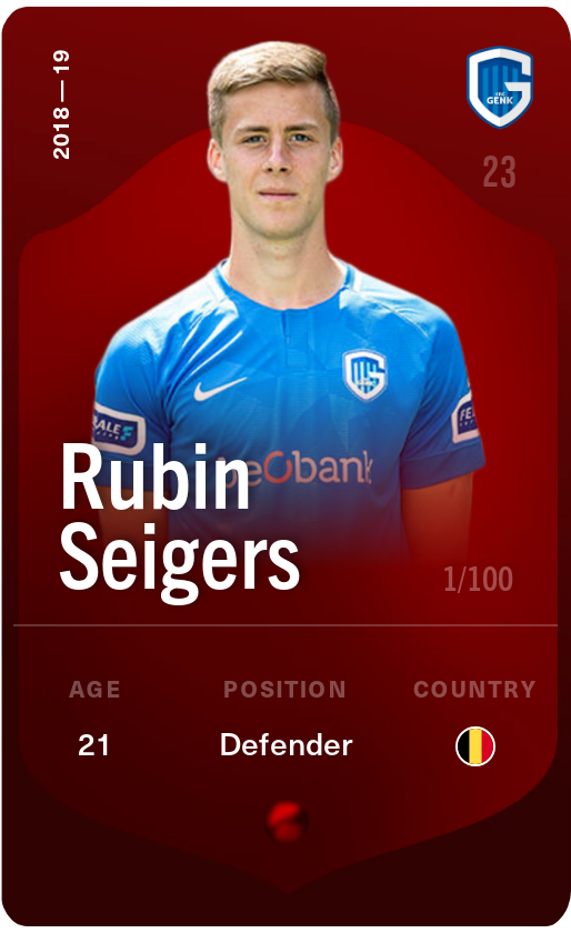 Sorare - Sorare Official - Rubin Seigers 2018-19 • Rare 1/100 - NFT # 98632099764311780332523481499424550758709031058889194509126253902419586781465