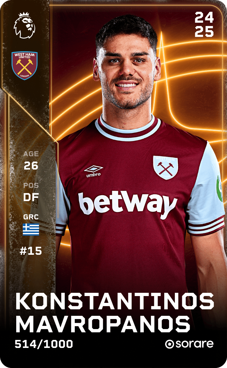 Konstantinos Mavropanos 2024-25 • Limited 514/1000