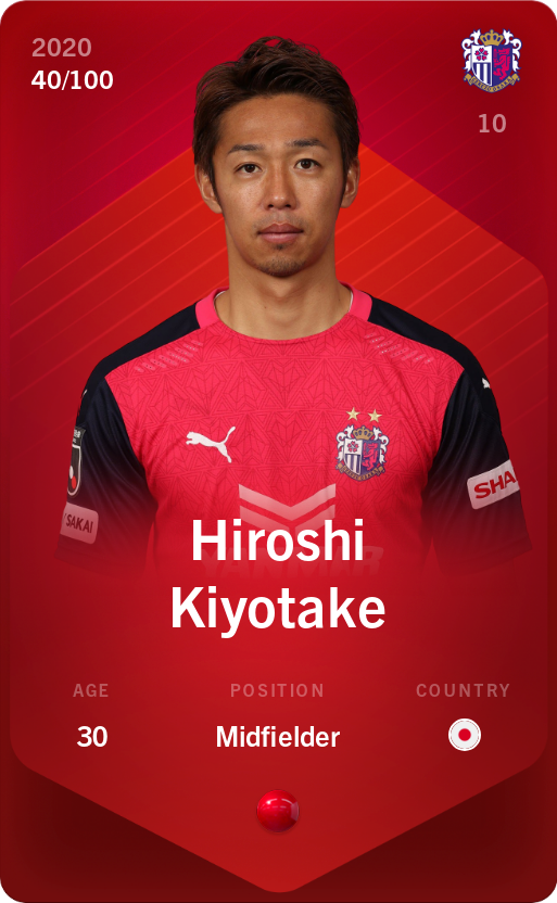 Sorare - Sorare Official - Hiroshi Kiyotake 2020-21 • Rare 40/100 - NFT # 99390835881734982653231485549313580174879559962737398455228943827361581374164