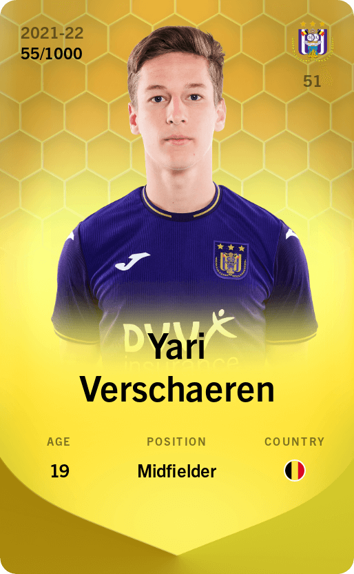 Yari Verschaeren 2021-22 • Limited 55/1000