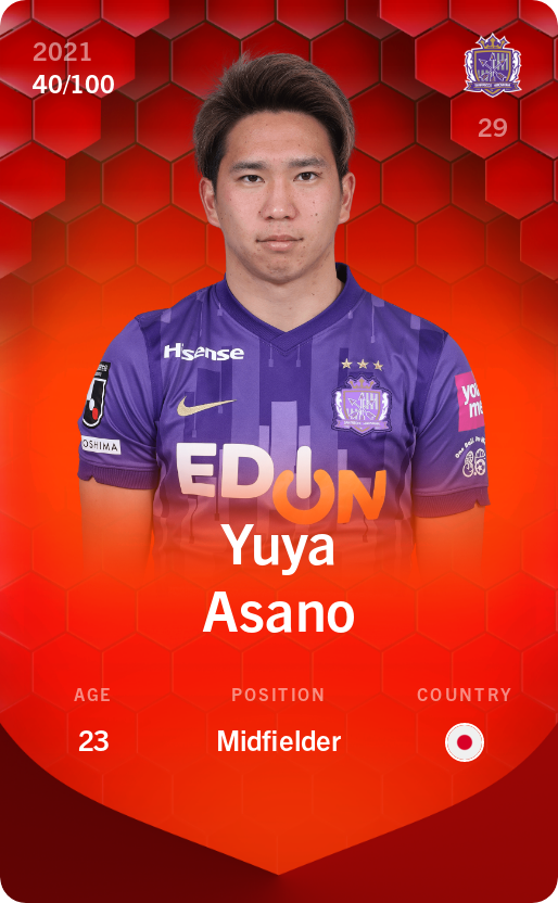 Sorare - Sorare Official - Yuya Asano 2021-22 • Rare 40/100 - NFT # 50520421211794132304827766729910822437546697212871933122758588128359391024989