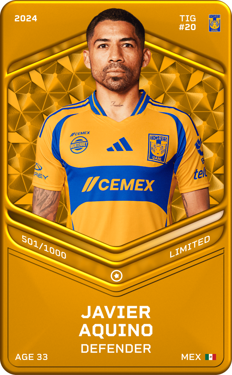Javier Aquino 2024-25 • Limited 501/1000