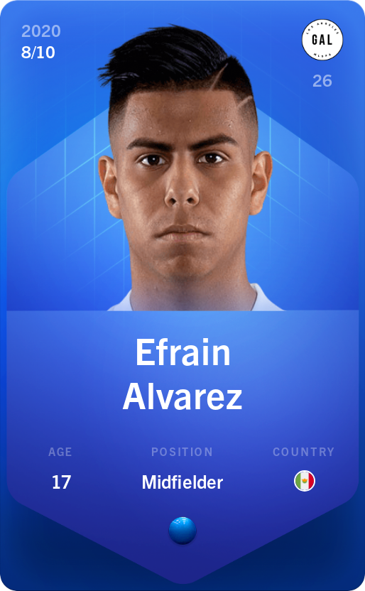 Sorare - Sorare Official - Efrain Alvarez 2020-21 • Super Rare 8/10 - NFT # 66556398825341812337818726028783004792469245898699144063563559802546705746949