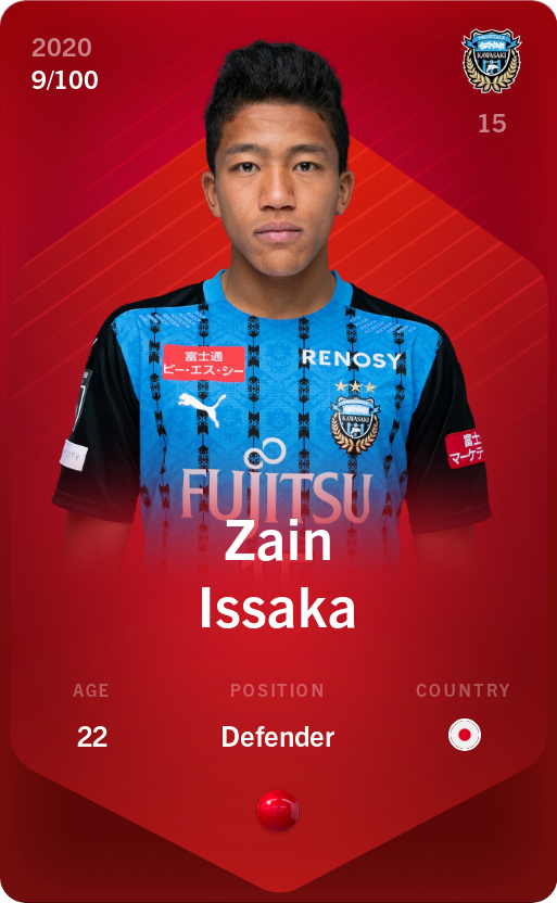 Sorare - Sorare Official - Zain Issaka 2020-21 • Rare 9/100 - NFT # 39976808695926614890653307737127463698145311542095299023030933179110307235070
