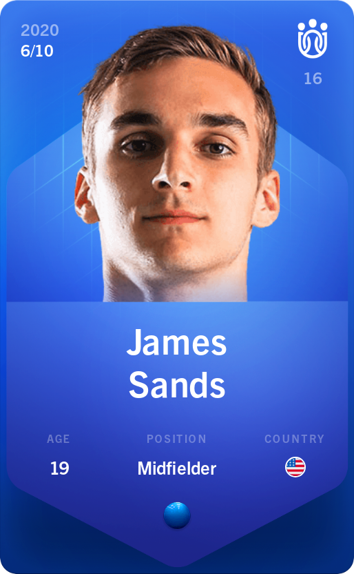 Sorare - Sorare Official - James Sands 2020-21 • Super Rare 6/10 - NFT # 52628639597005426337609588843871005426148353761684132582373132128656230764171