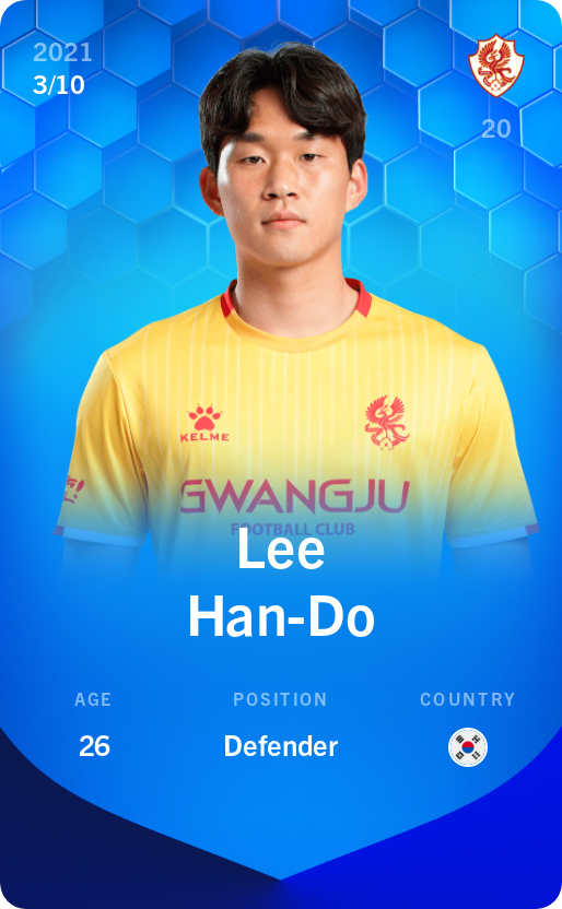 Sorare - Sorare Official - Lee Han-Do 2021-22 • Super Rare 3/10 - NFT # 5449872041985978936901216170380470021481358693584717319405463182689965368558