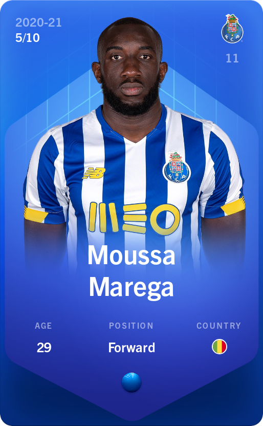 Sorare - Sorare Official - Moussa Marega 2020-21 • Super Rare 5/10 - NFT # 22785403026016032839384247452017303617596767502220174014372644544476868640999