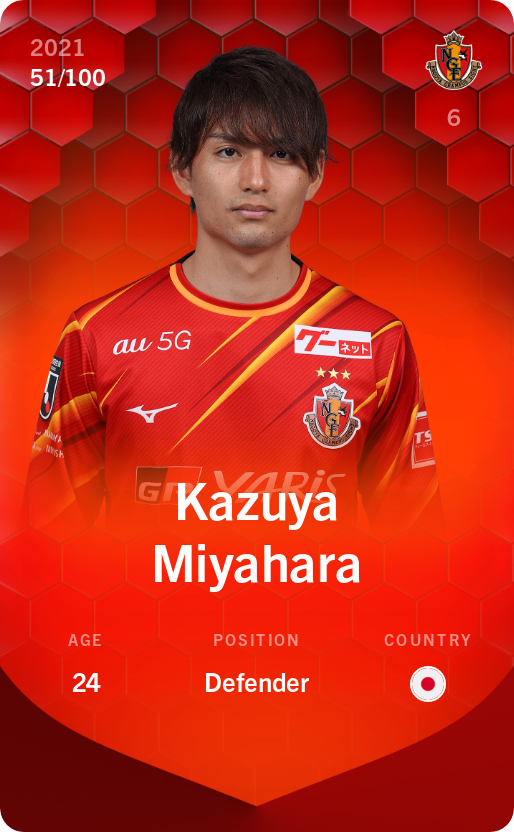 Sorare - Sorare Official - Kazuya Miyahara 2021-22 • Rare 51/100 - NFT # 69538640622877655067421815066415650723404624998425584361057199794688295768303