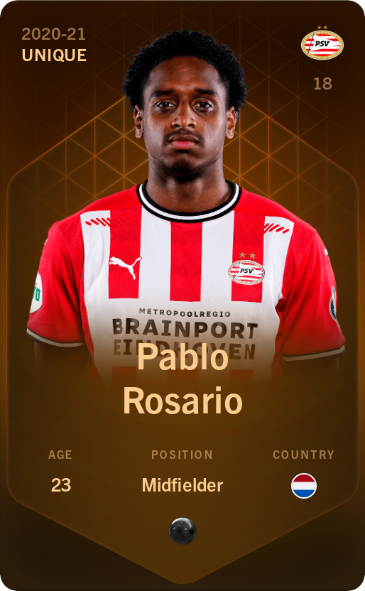 Sorare - Sorare Official - Pablo Rosario 2020-21 • Unique - NFT # 32936117861392592626576229193715062768954046248757771961149271187179580980226