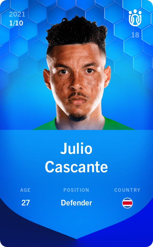 Sorare - Sorare Official - Julio Cascante 2021-22 • Super Rare 1/10 - NFT # 113176877505176702336470405300995154949938365281951719602907616728387721788939