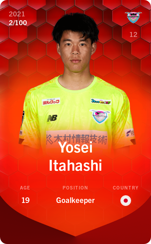 Sorare - Sorare Official - Yosei Itahashi 2021-22 • Rare 2/100 - NFT # 65440331407924386379134442189447899236370089103624028730655251034981987397480