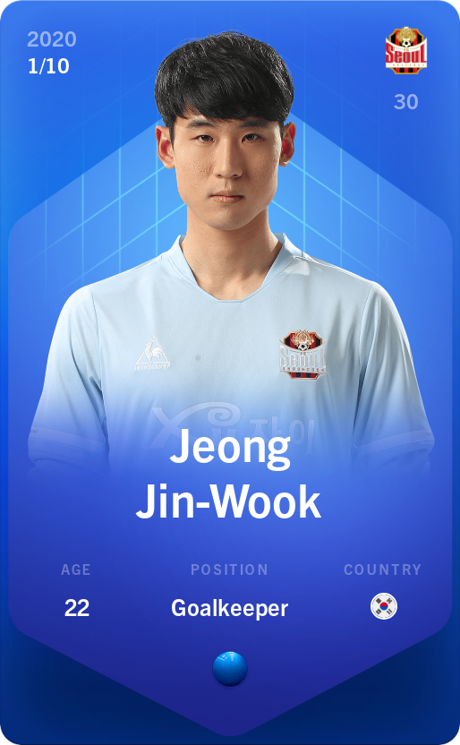 Sorare - Sorare Official - Jeong Jin-Wook 2020-21 • Super Rare 1/10 - NFT # 50339161250745187268594088454137071277366695746491911671201704189649014029024