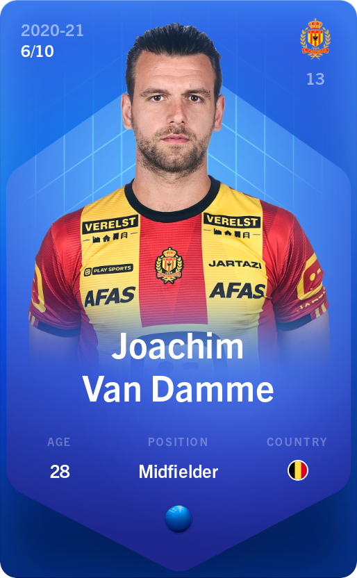 Sorare - Sorare Official - Joachim Van Damme 2020-21 • Super Rare 6/10 - NFT # 103572000278682062866623960218349125648804374977288979854938891223258429893360