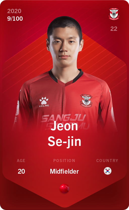 Sorare - Sorare Official - Jeon Se-jin 2020-21 • Rare 9/100 - NFT # 44212704031635938757892456057398082942667968027553326305757959262483837550782