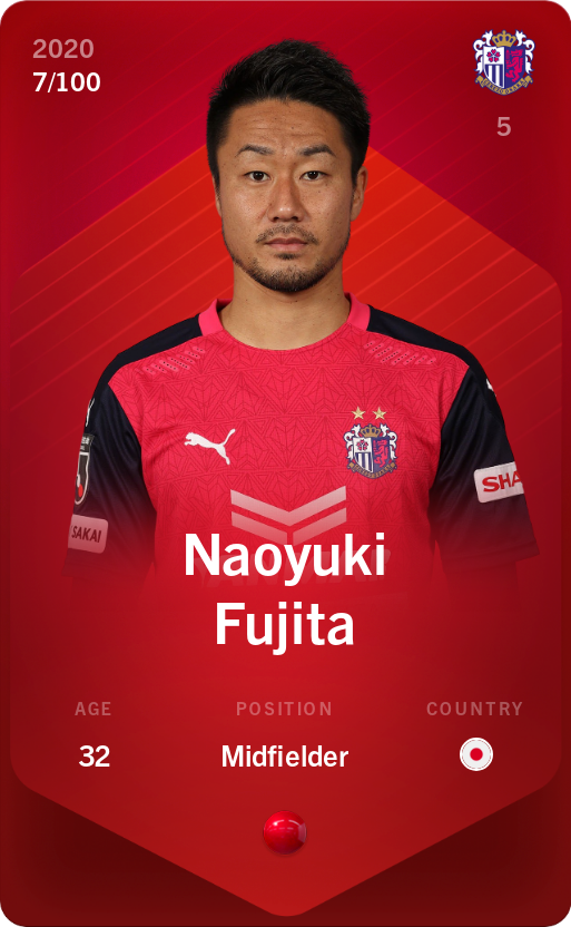 Sorare - Sorare Official - Naoyuki Fujita 2020-21 • Rare 7/100 - NFT # 4925658180158474251919128927532760094654062808980556054557908988082278034941