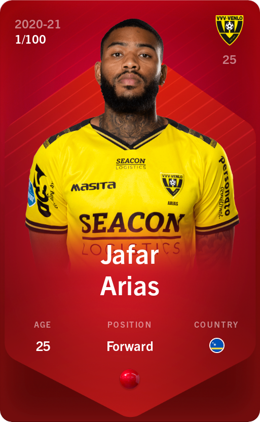 Sorare - Sorare Official - Jafar Arias 2020-21 • Rare 1/100 - NFT # 15484384033929355593448784772309027633479846085005086068731211427242655425004