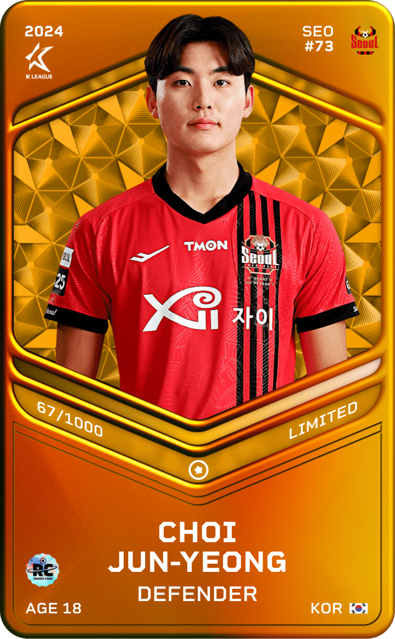 Choi Jun-Yeong 2024-25 • Limited 67/1000