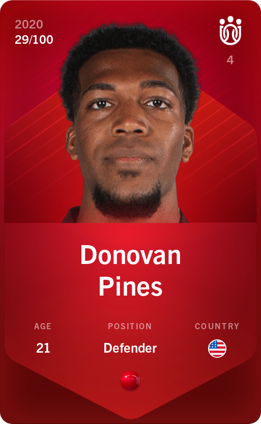Sorare - Sorare Official - Donovan Pines 2020-21 • Rare 29/100 - NFT # 62269648845335730184803357091235602655445467701267395541460731009876964009482