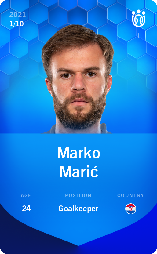 Sorare - Sorare Official - Marko Marić 2021-22 • Super Rare 1/10 - NFT # 78473391049630040385604867723018405048453968936738425529138183769231638000159