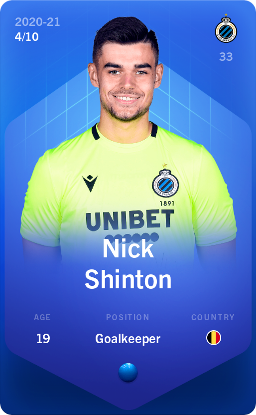 Sorare - Sorare Official - Nick Shinton 2020-21 • Super Rare 4/10 - NFT # 75274993404284690862765383236512430900946050038810113017772581536298582789084