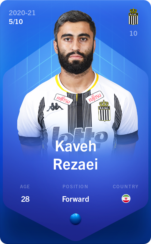 Sorare - Sorare Official - Kaveh Rezaei 2020-21 • Super Rare 5/10 - NFT # 74446423490525200593195184890603822246096493077499070000894952508321819064019