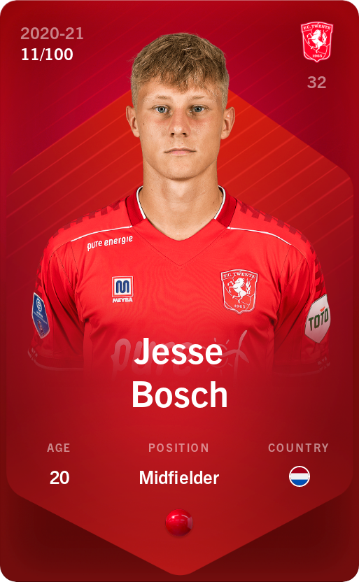 Sorare - Sorare Official - Jesse Bosch 2020-21 • Rare 11/100 - NFT # 76733777784197007055274911850483223965820410879645612677256757929370005628606