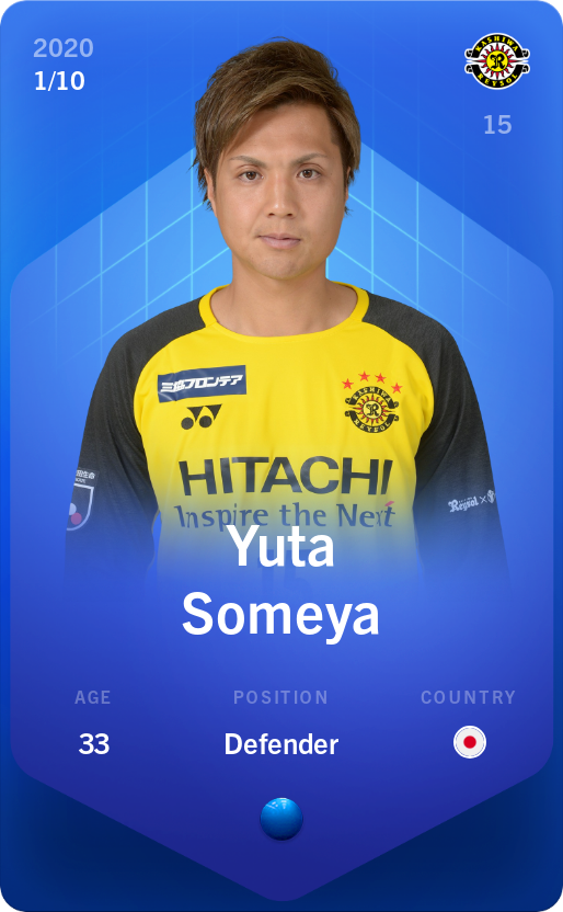 Sorare - Sorare Official - Yuta Someya 2020-21 • Super Rare 1/10 - NFT # 108810653415766888123076212726386789075459845836072803319353217358782696917619
