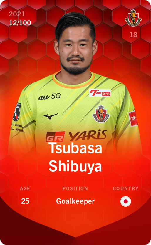 Sorare - Sorare Official - Tsubasa Shibuya 2021-22 • Rare 12/100 - NFT # 28517924057913150906620476062175022253534062604063018824382844634661191354953